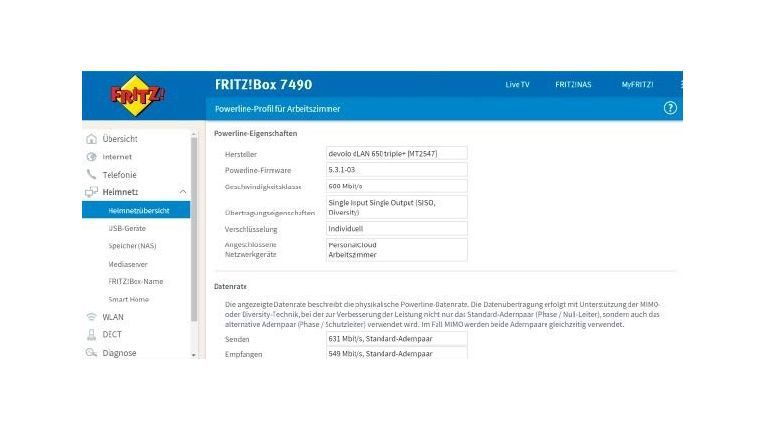 Powerline-Tempo per Fritzbox analysieren - WLAN, WiFi & Bluetooth 